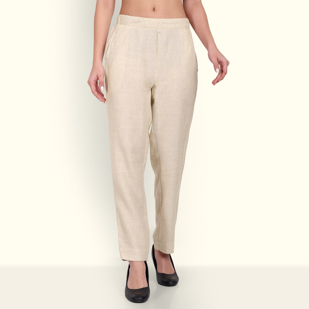 Plain Ladies Khadi Cotton Pant, Waist Size: 30.0 at Rs 300/piece in Surat
